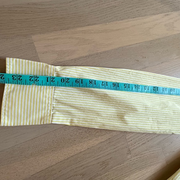 J. Crew women’s  Yellow Striped Button Down Shirt - Picture 4 of 6